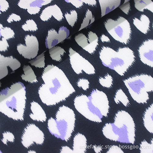 Modern Style Heart Printed 100% Cotton Knit Baby Clothing Fabric for Pajamas